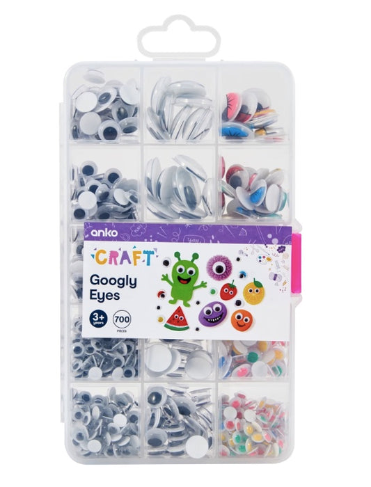 Googly Eyes Assorted | 700 Piece | Anko | PF-113201-KM-993431