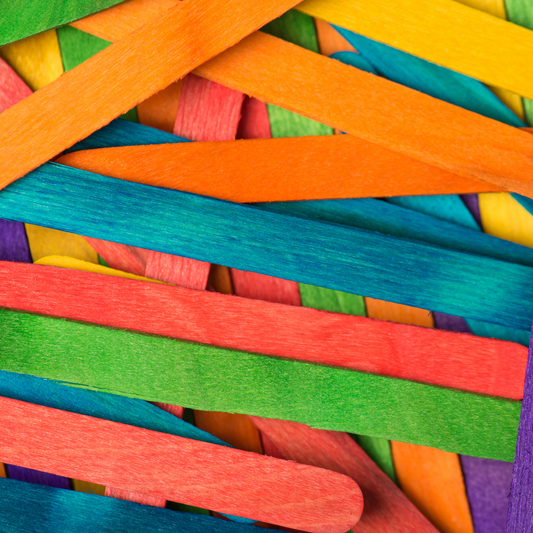 Popsicle Sticks Assorted Colours | 200 Pieces | Anko | PF-113206-KM-993423