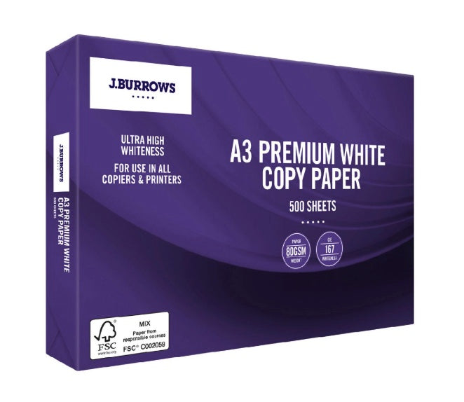 A3 Premium Copy Paper 80gsm | 500 Sheets | PF-113247-OW-100341